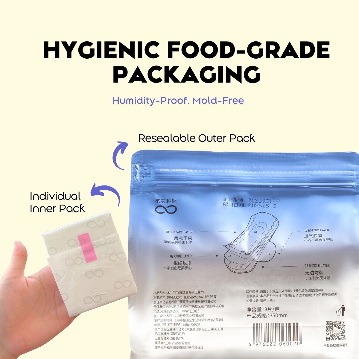 [ONLY RM5.50/PACK] Engineered Night Use Sanitary Pad