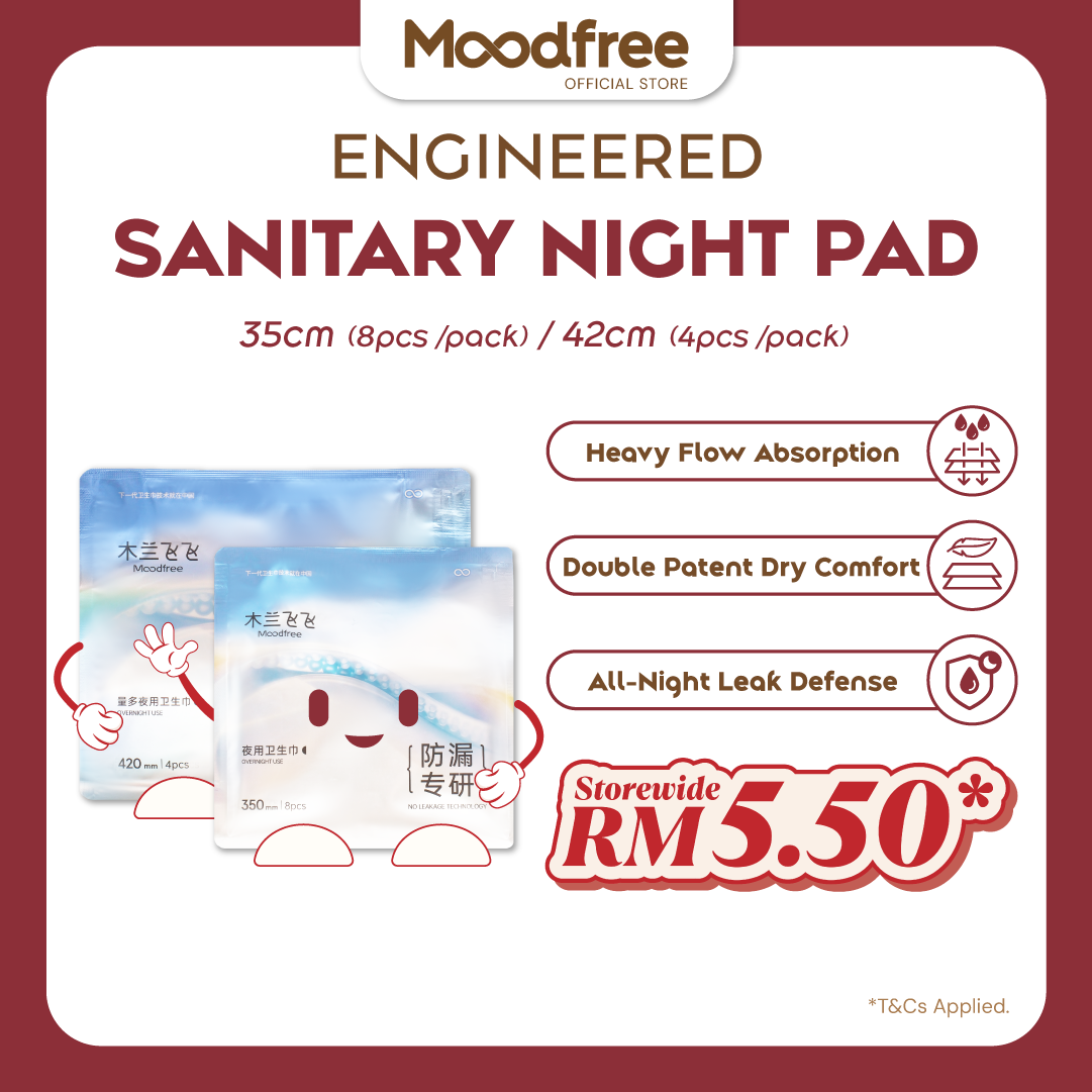 [ONLY RM5.50/PACK] Engineered Night Use Sanitary Pad