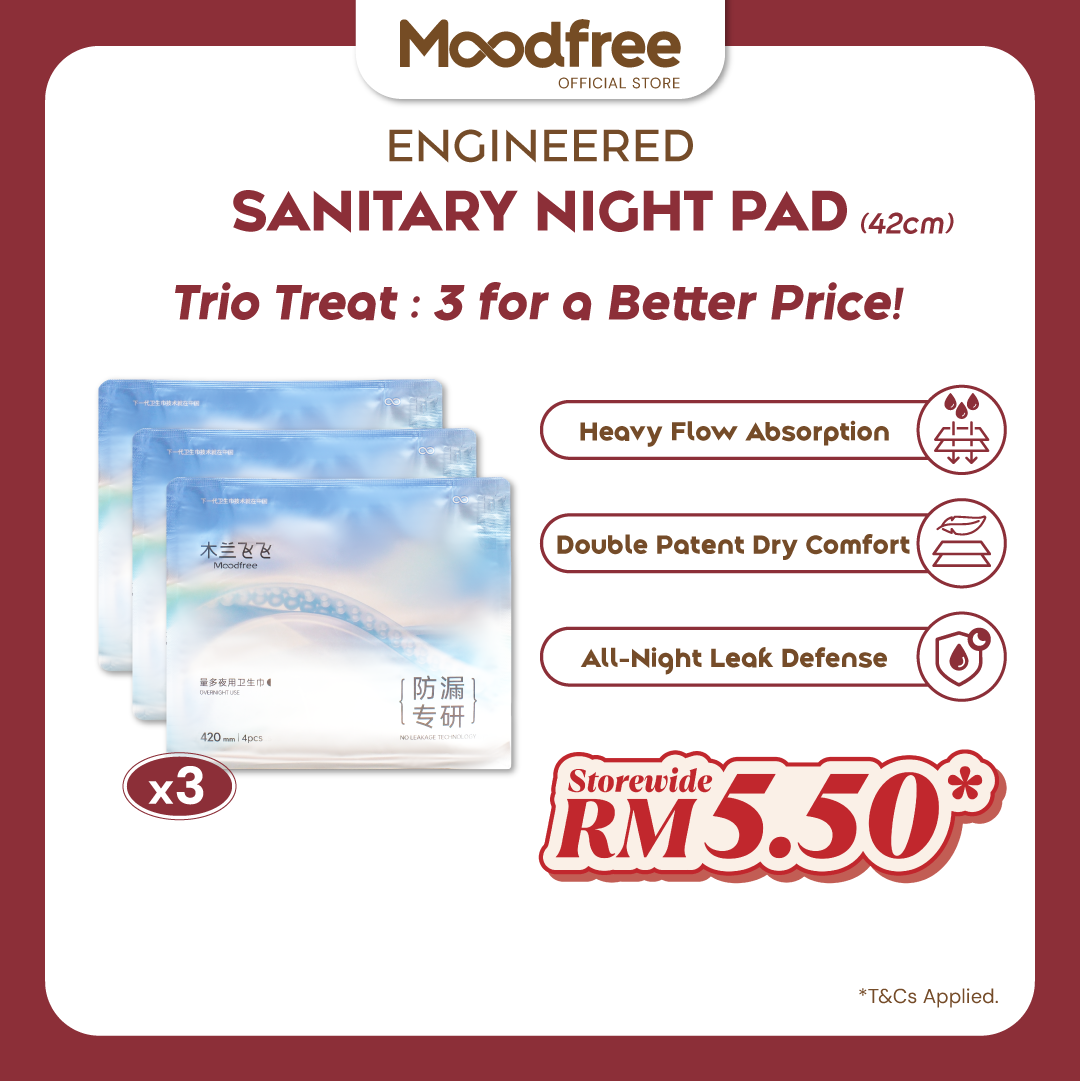 [ONLY RM5.50/PACK] Engineered Night Use Sanitary Pad