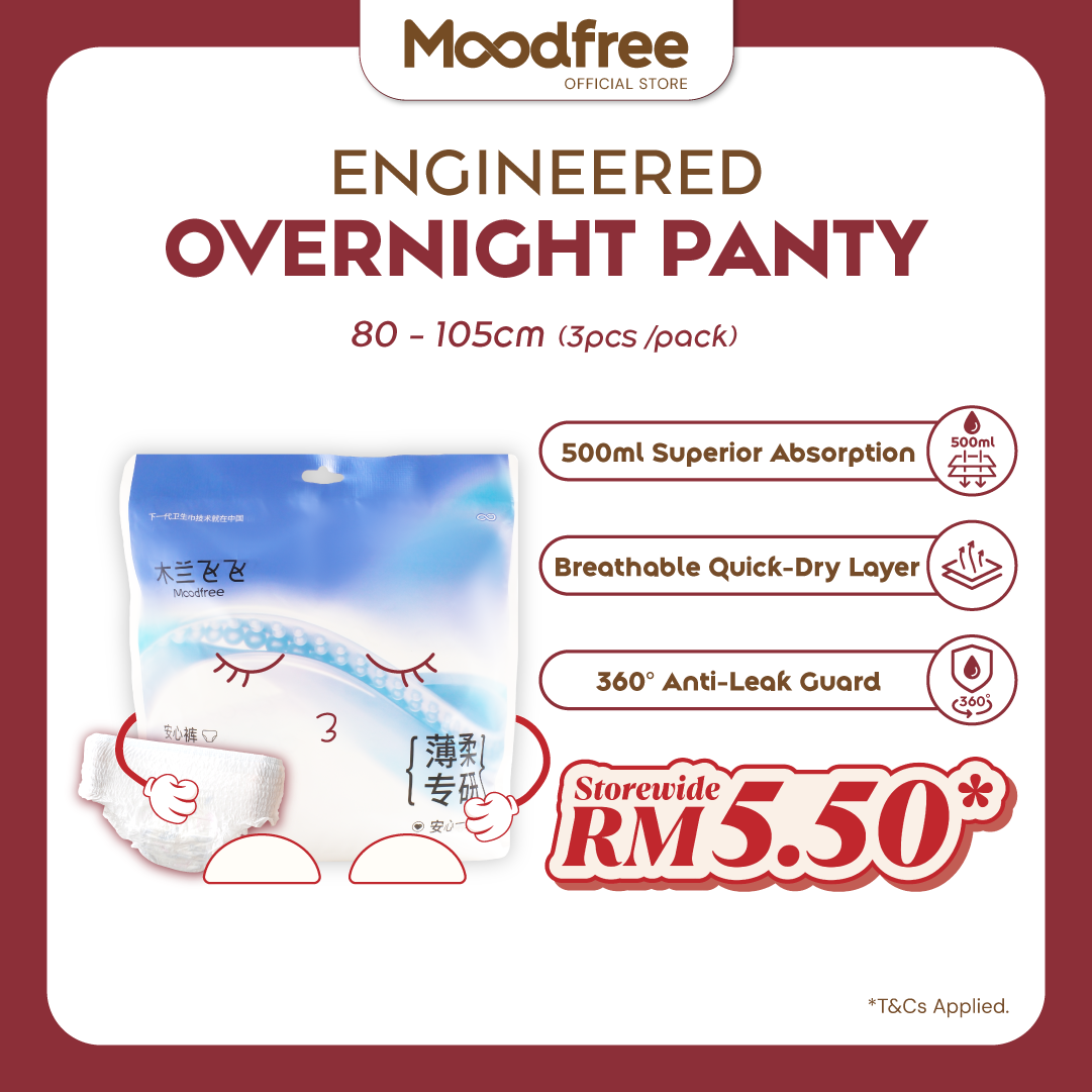 [ONLY RM5.50/PACK] Engineered Overnight Panty